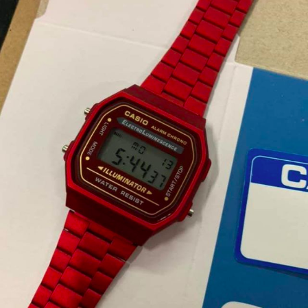 casio vintage matte red price
