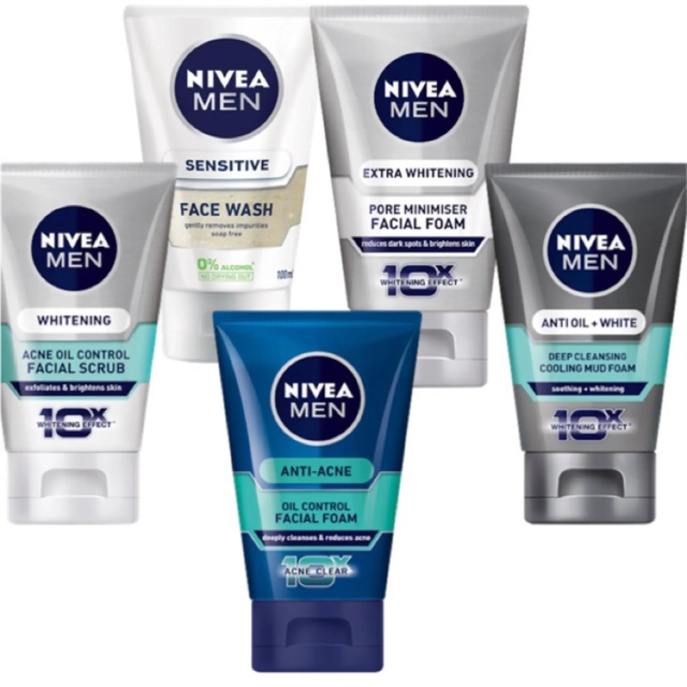 nivea men extra white face wash