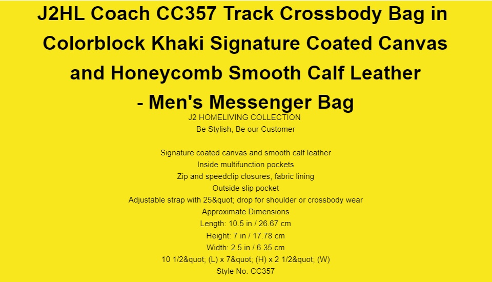 Coach, Bags, Coach Cc357 Track Crossbody In Colorblock Signature Canvas  Leather