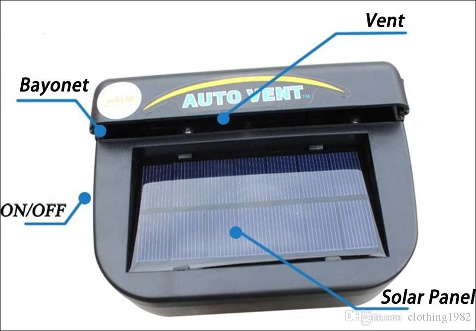 solar powered car cooling fan