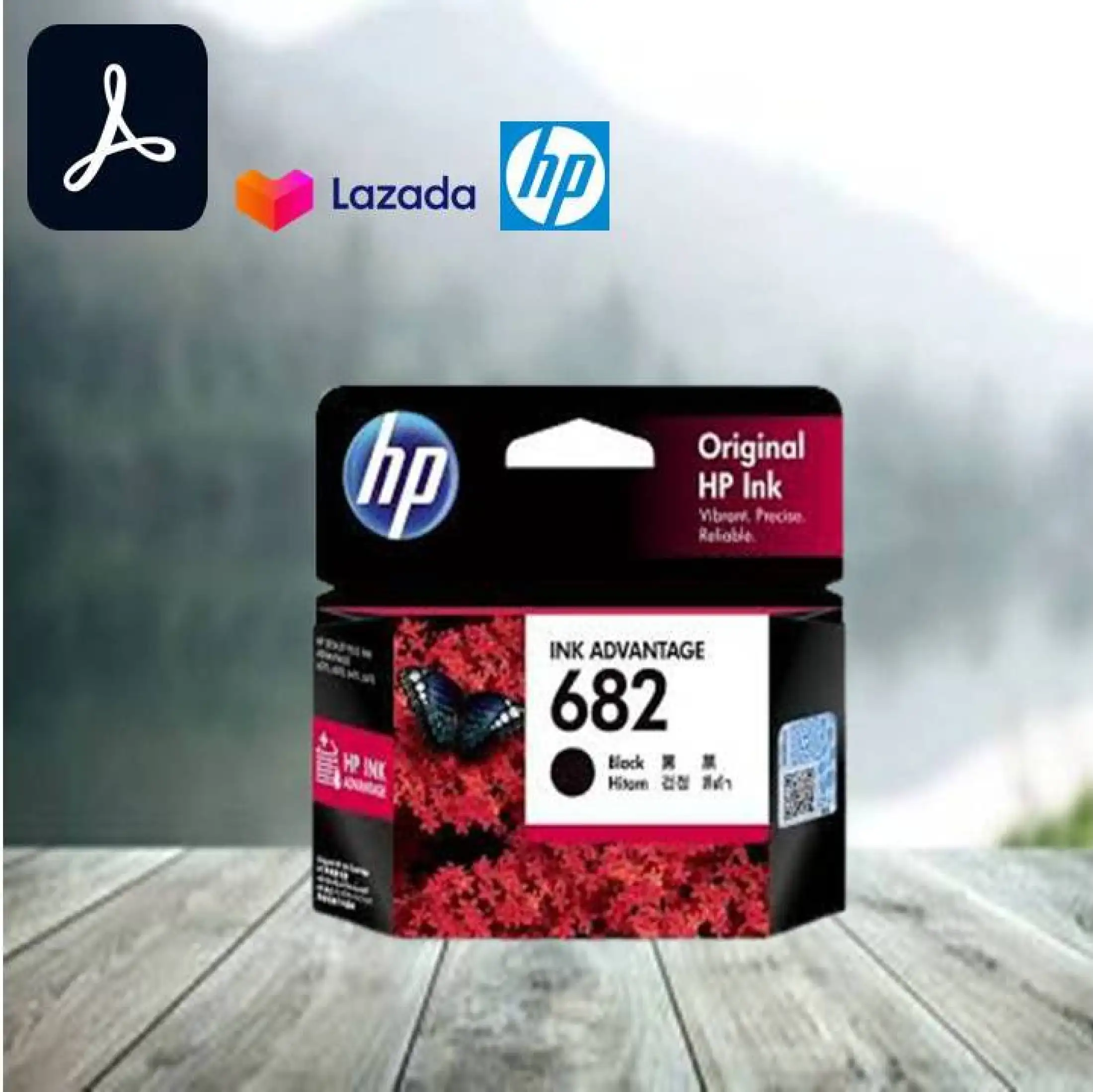 hp 682 black original ink cartridge