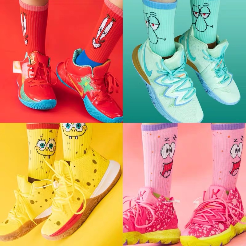 kyrie socks spongebob