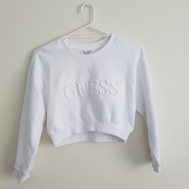 guess cropped sweatshirt