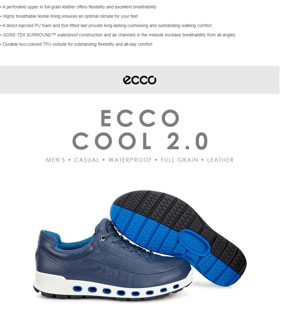 Ejendomsret enorm Porto ECCO COOL 2.0 M Mens Casual Waterproof Full Grain Leather Shoe | Lazada PH
