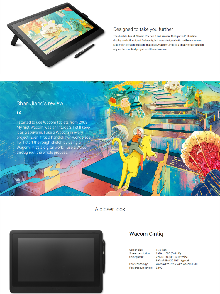 Wacom DTK-1660/K1-CA Cintiq 16