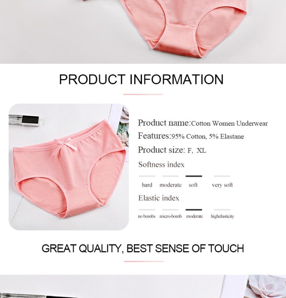 Comfy Korean Version High-Quality Cotton Panty Ladies Underwear