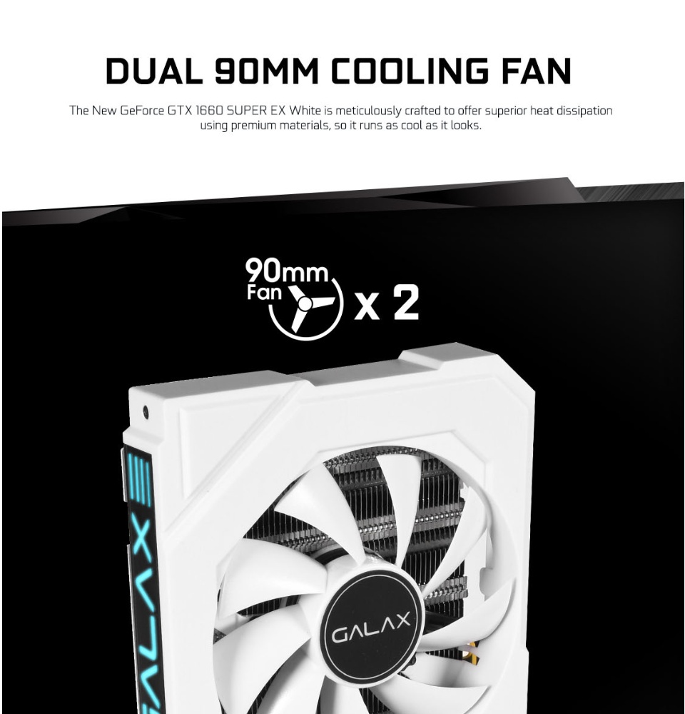 GALAX GeForce® GTX 1660 Super EX White (1-Click OC) 6GB GDDR6 192