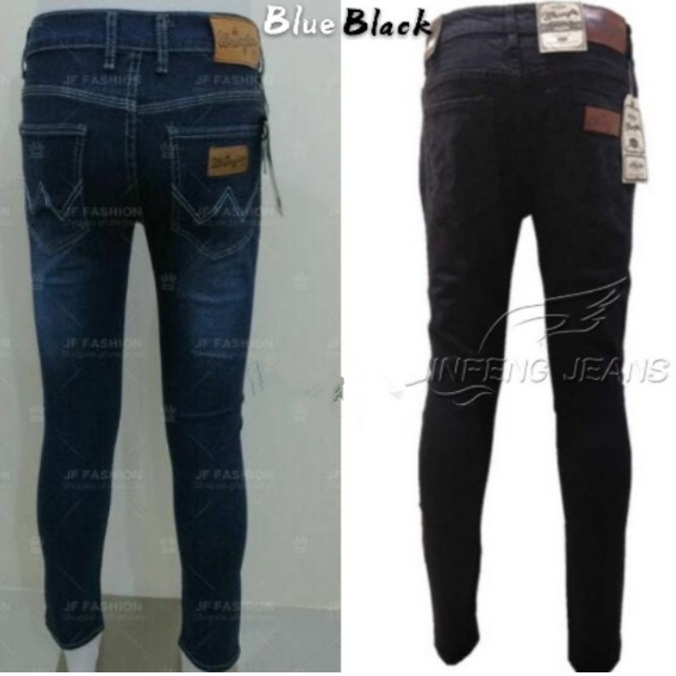 black & blue jeans