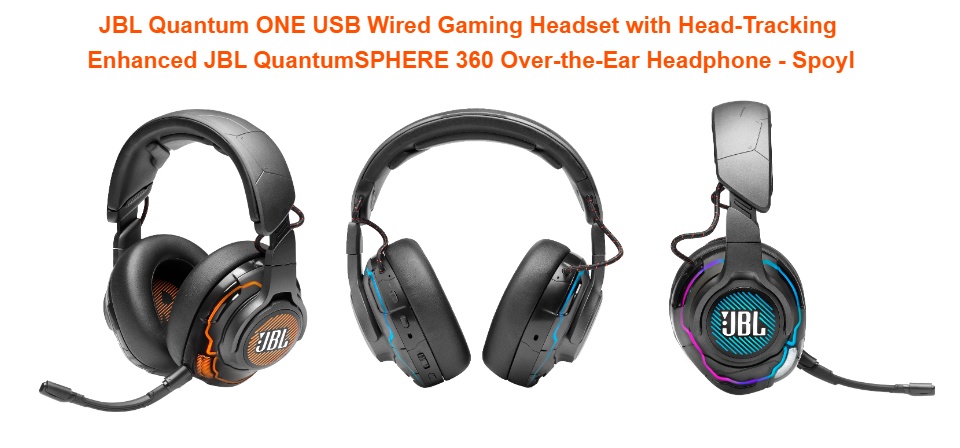 JBL Quantum ONE USB Wired Gaming Headset with Head-Tracking