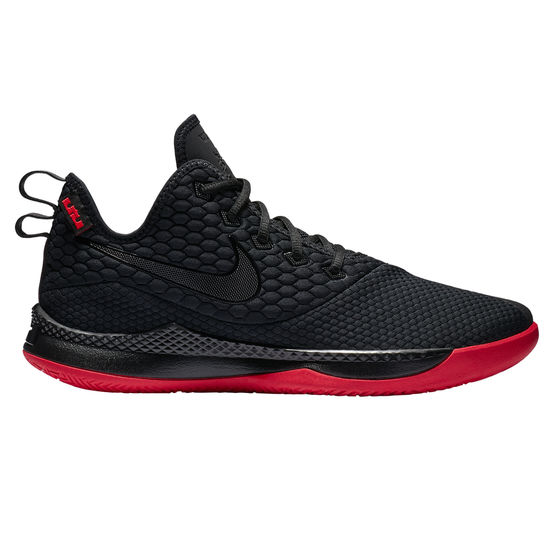lebron shoes black red