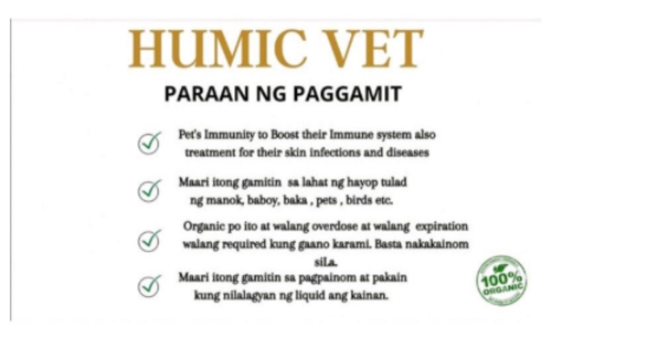 500ML) Humicvet 100% organic food supplements for all animals dog - Main Image