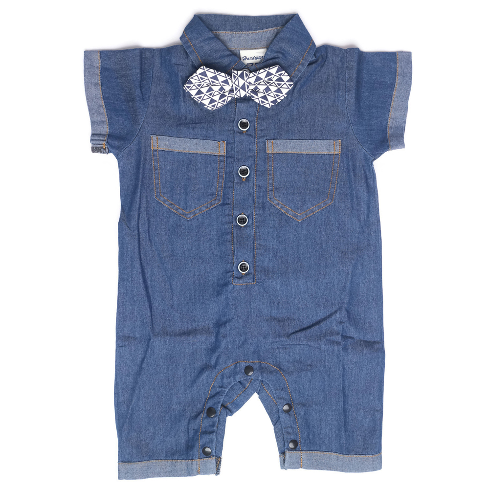 baby denim romper suit
