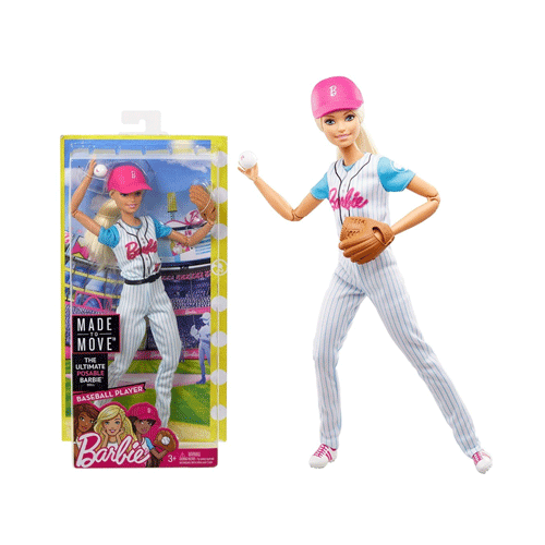 barbie made to move baseball player doll