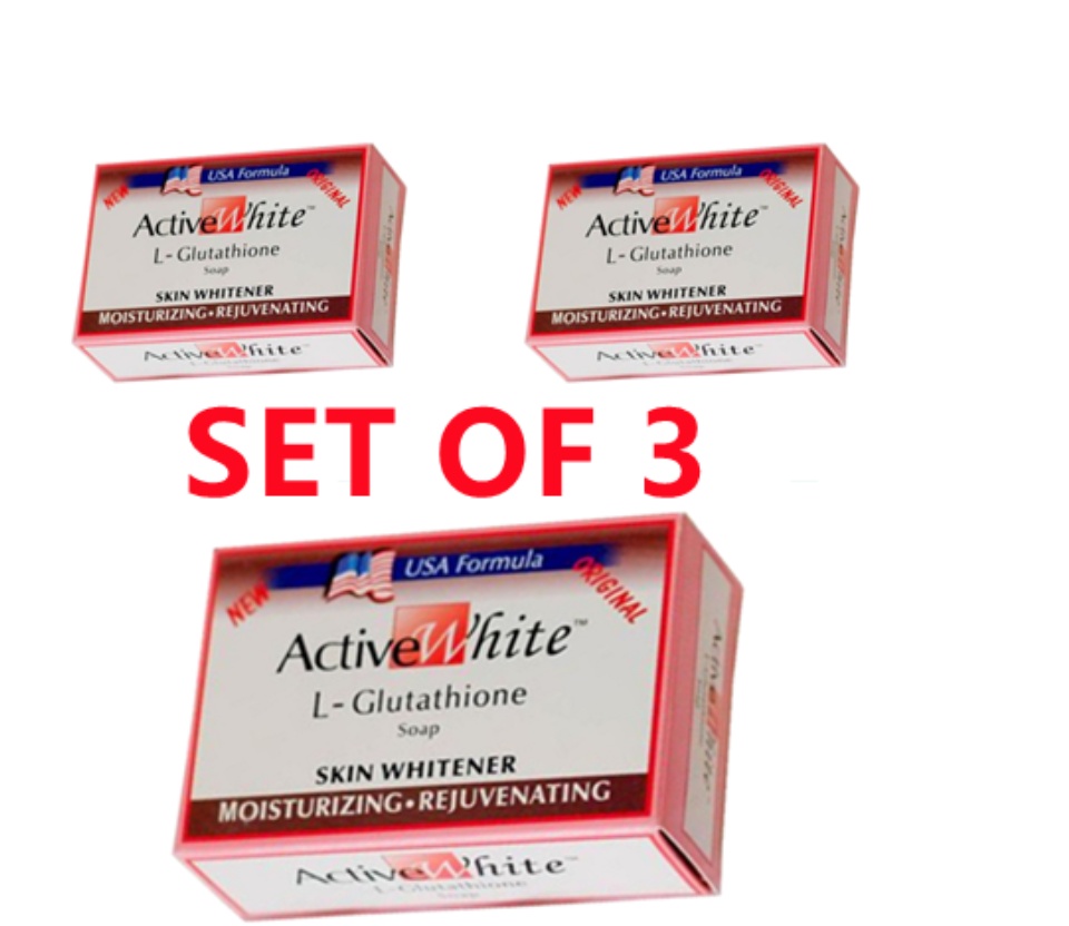 active white l glutathione soap V&S 3Pcs Active White L-Glutathione Soap