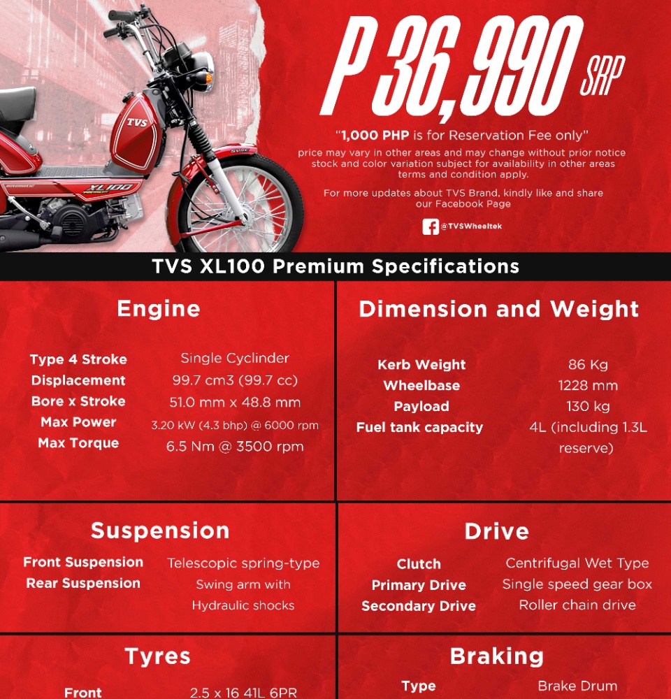 Heavy Duty Tvs Xl 100 Wheeltek Modified Tvs Super 100 Tvs Xl 100