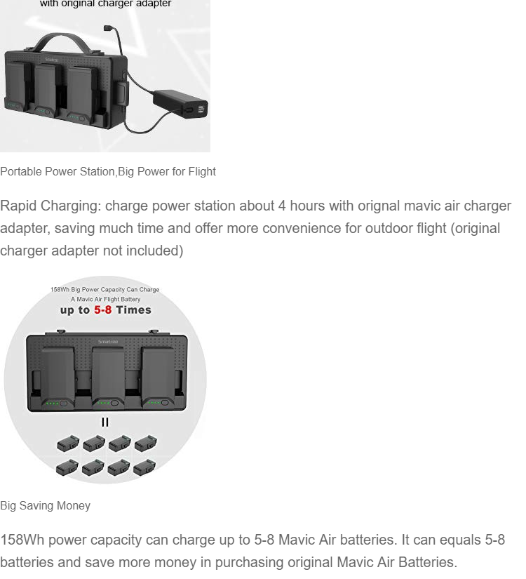 Smatree mavic best sale air charger