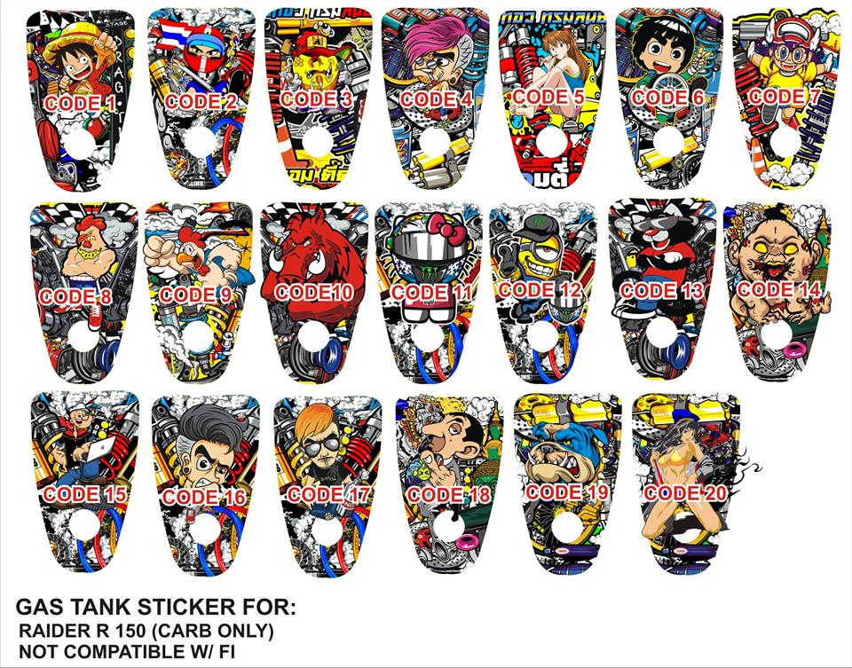 Raider 150 Gas Tank Sticker Buy Sell Online Decals Emblems With Cheap Price Lazada Ph
