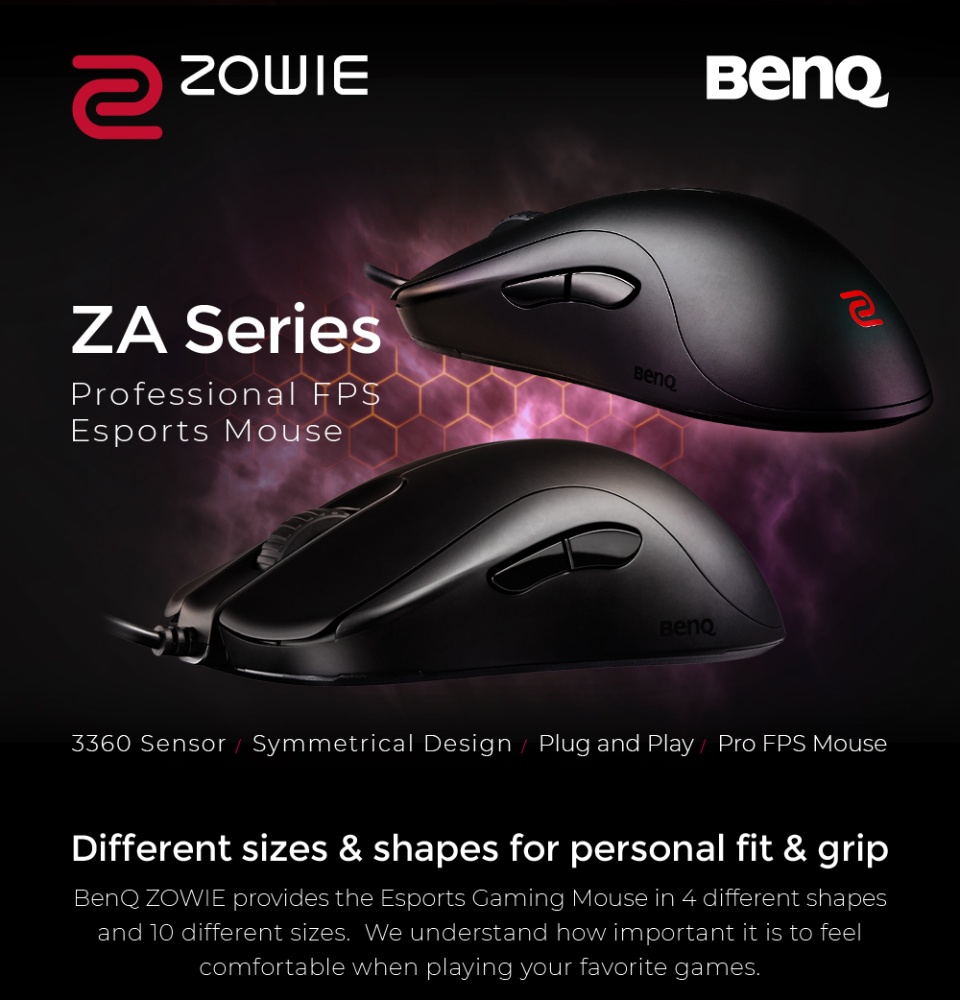 BenQ ZOWIE ZA12-B Esports Gaming Mouse (Medium) | Lazada PH