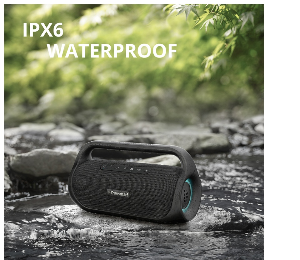 Tronsmart Bang Mini 50W Portable Party Speaker, SoundPulse Audio, Bluetooth  5.3, 15H Playtime, NFC, IPX6 Waterproof