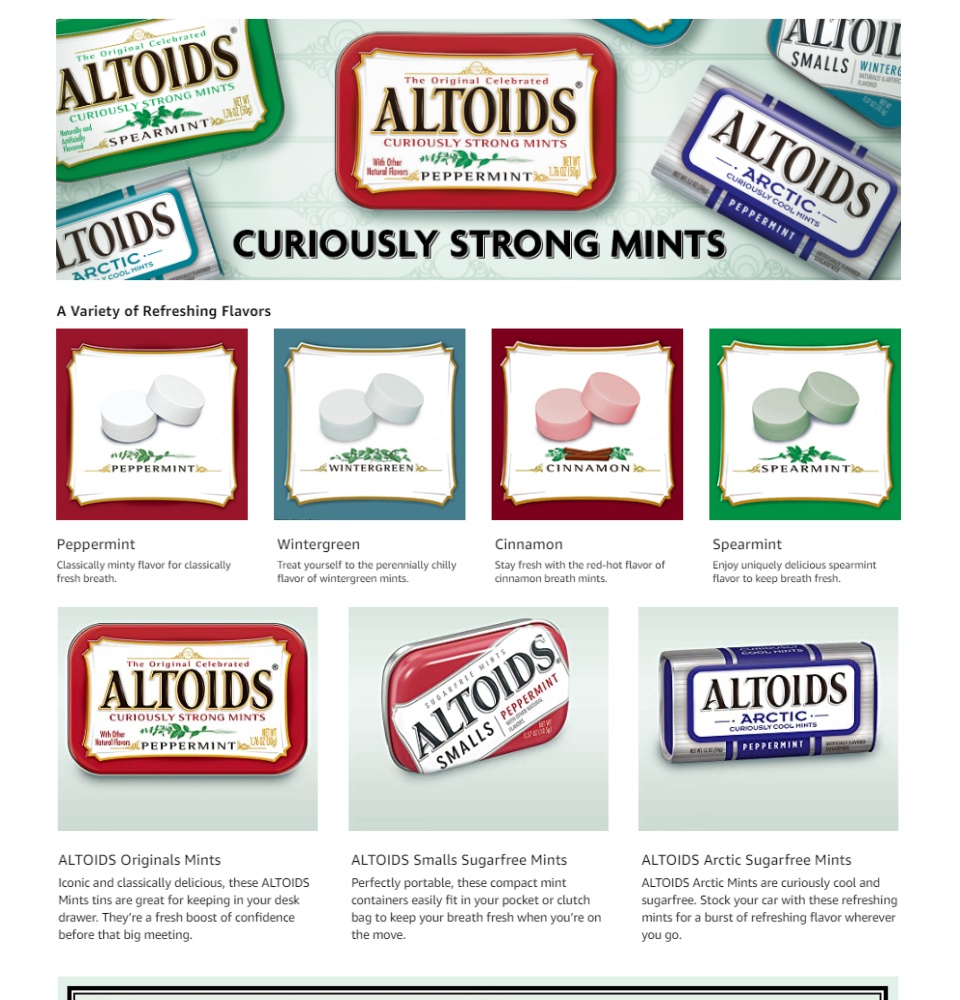 Altoids Gums & Breath Mints Altoids Arctic Wintergreen Mints, 1.2 Oz, 8 ...
