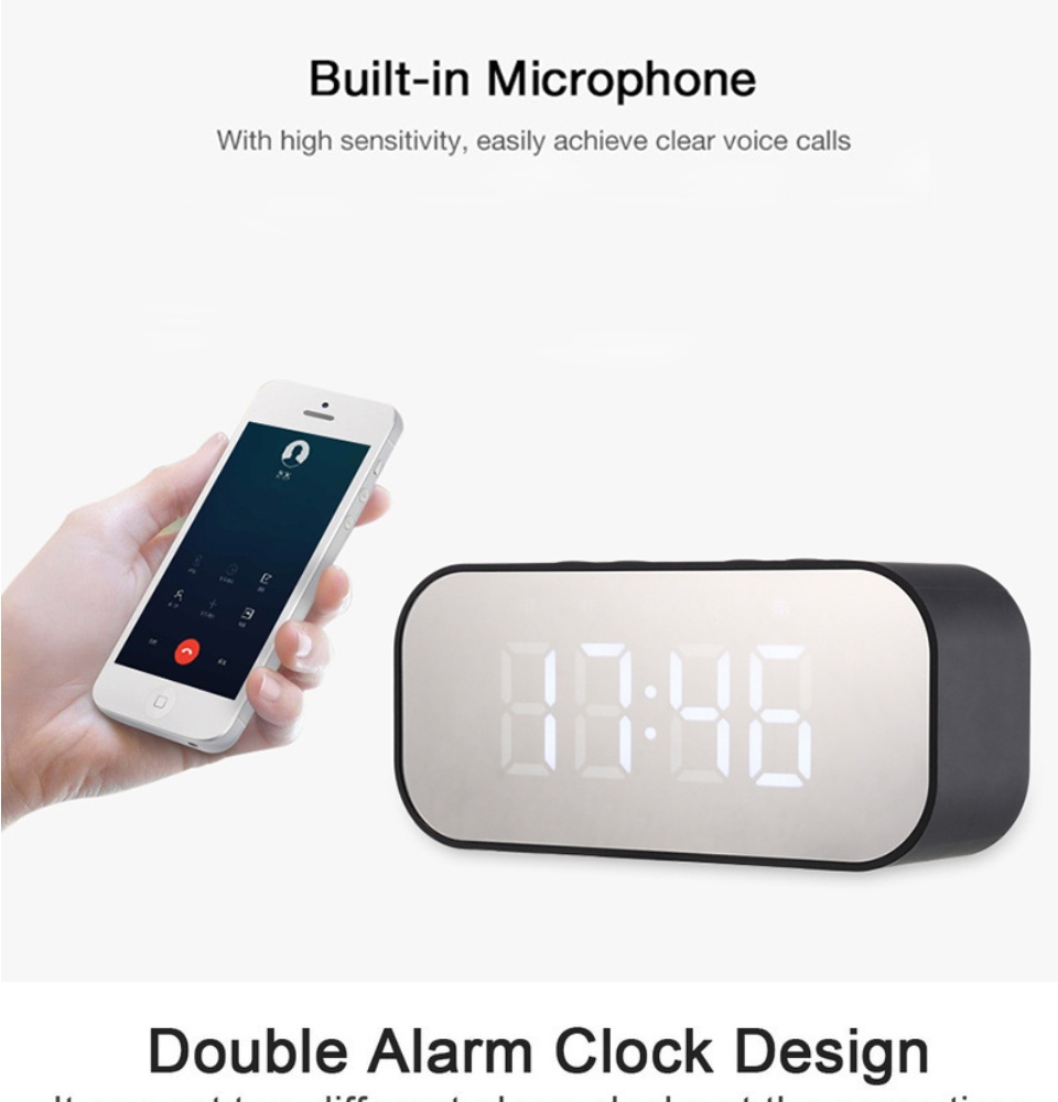 Multifunction Bluetooth Speaker With Fm Radio Clock Mini Bluetooth Speaker Bose Alarm Clock Sound Lazada Ph