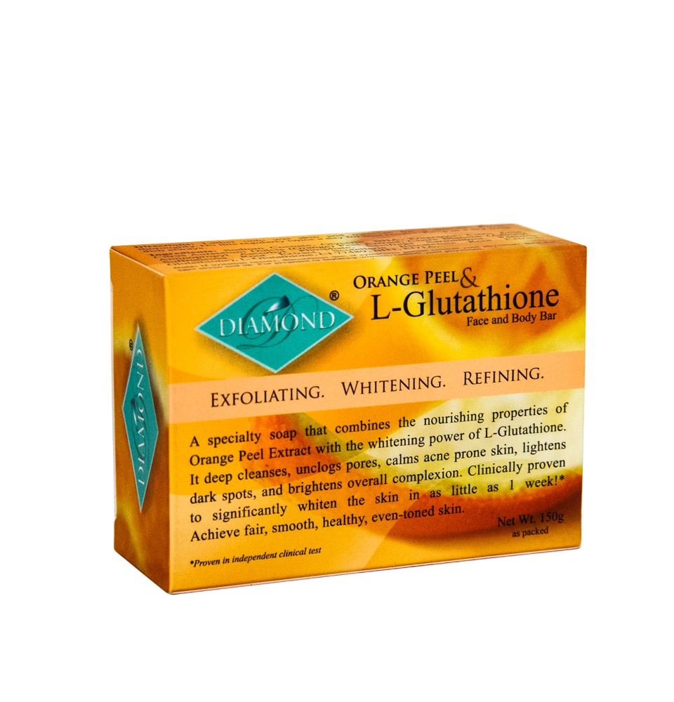 Diamond Orange Peel & L-Glutathione Soap 150g Set of 2 Anti-Acne Exfoliating Soap Moisturizing Body Soap Set Regular Size Multi-Pack Soap - Lazada