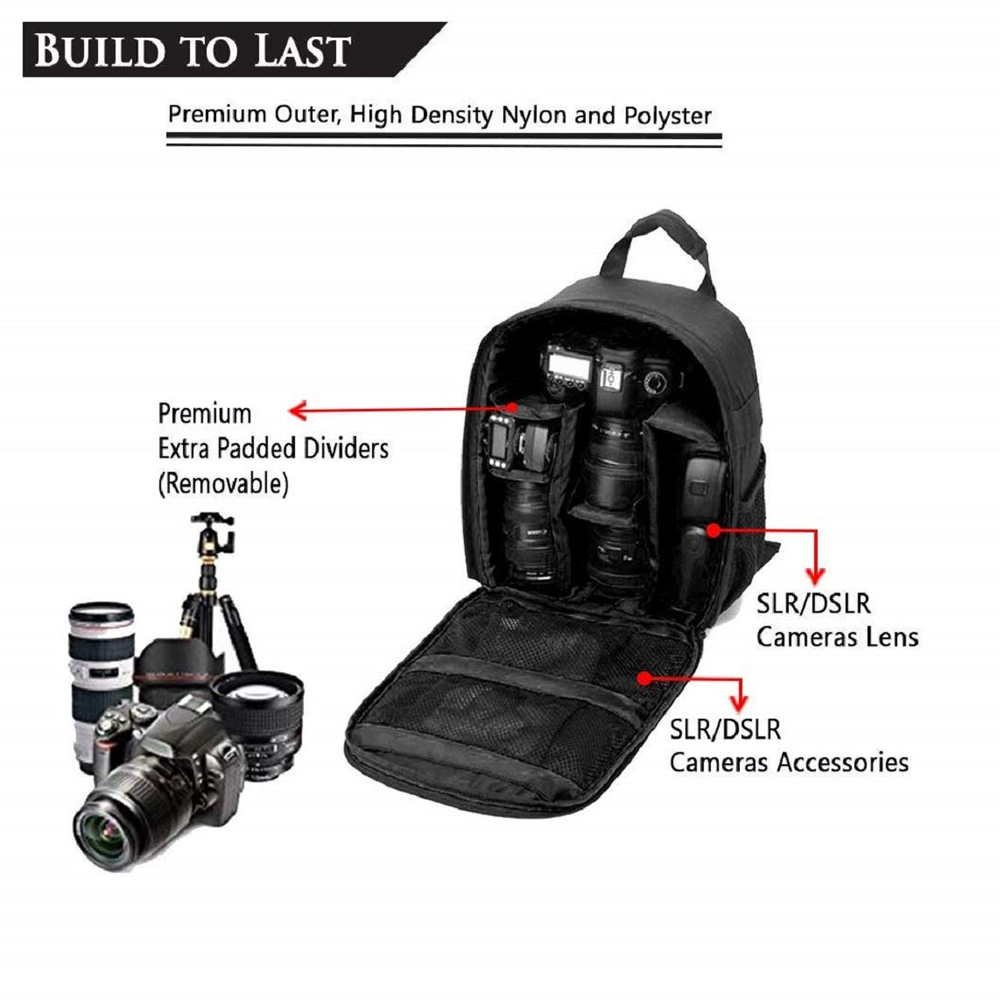 DSLR SLR Camera Backpack Waterproof shoulder bag Outdoor for Canon Nikon durable
