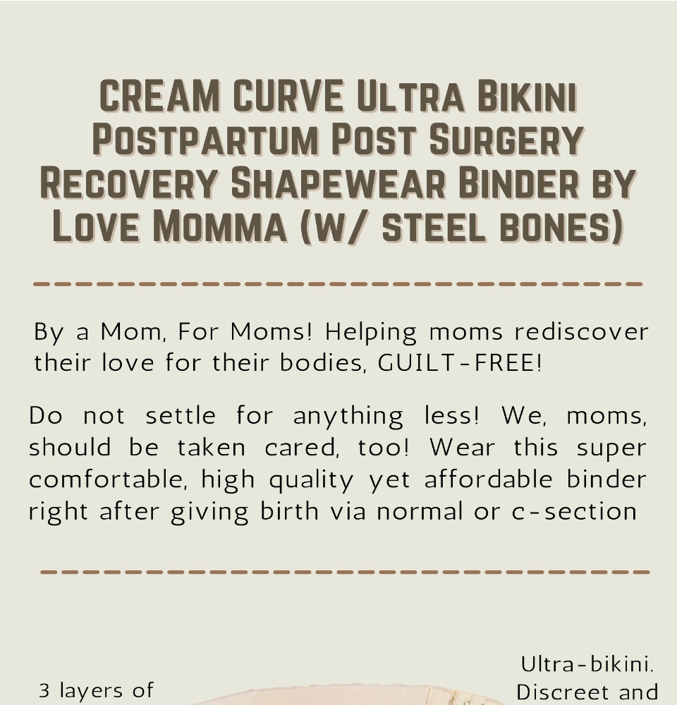 Ultra Bikini Postpartum Post Surgery Recovery Shapewear Binder by