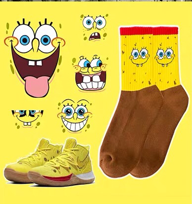 NIKE SpongeBob Socks for KYRIE 5 