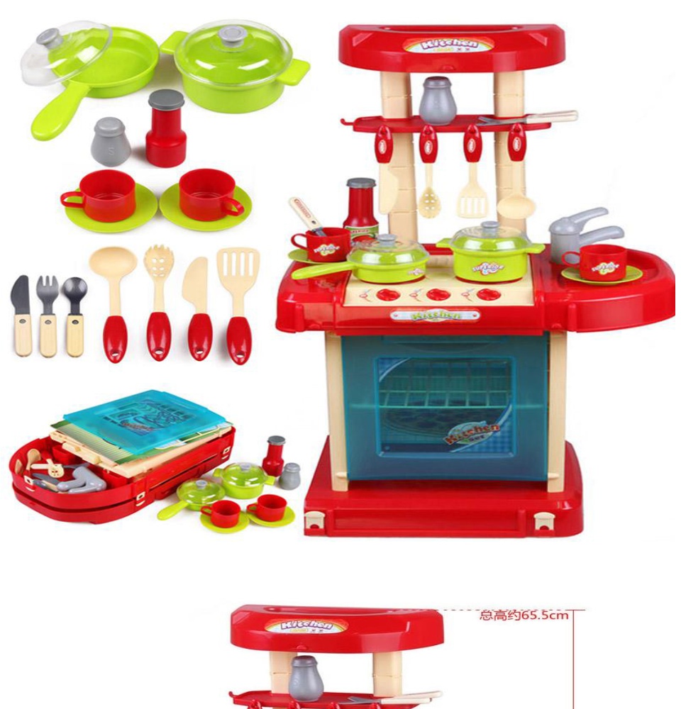 red toy kitchen