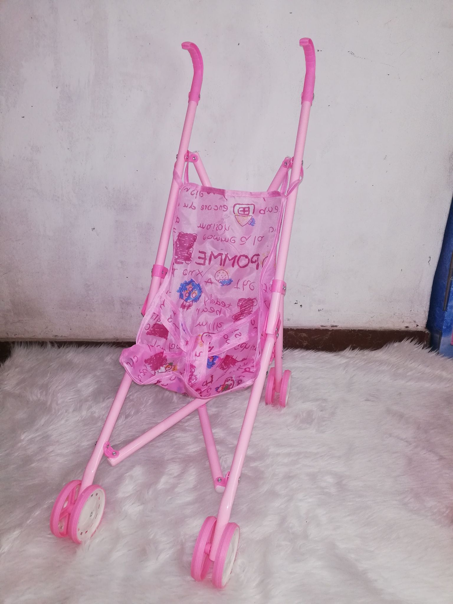 shopping cart with baby doll seat