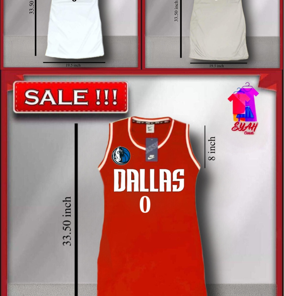 RANGERS SLIT NBA JERSEY DRESS FOR WOMEN SMALL TO XTRA-LARGE