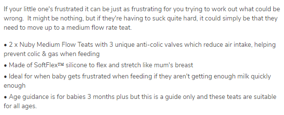 nuby teats 6m 