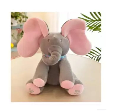 peekaboo elephant plush toy