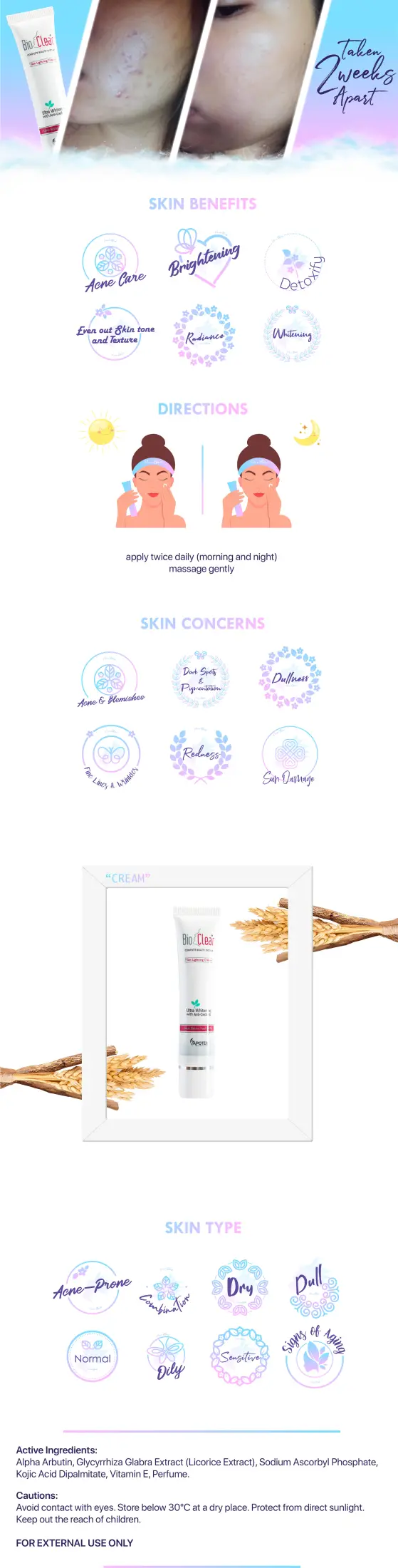 bioclear whitening cream