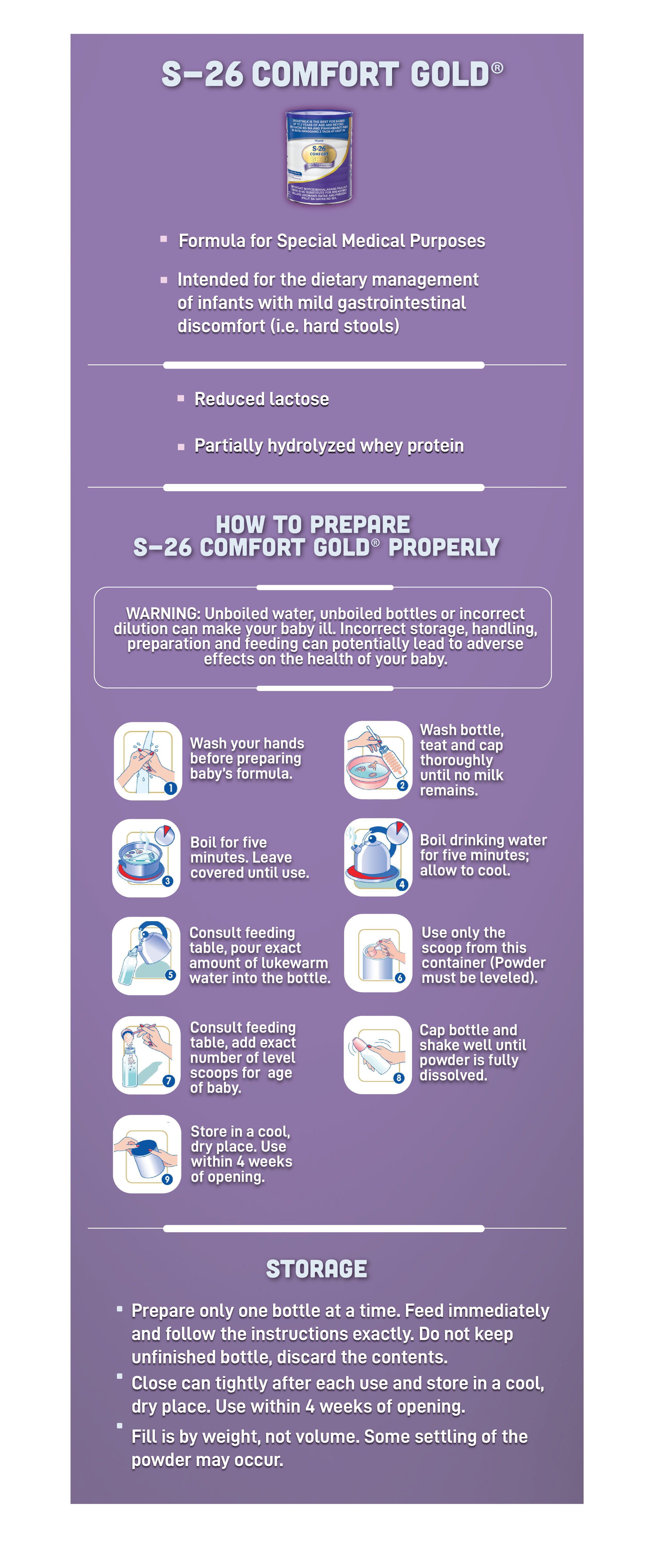 comforts infant formula