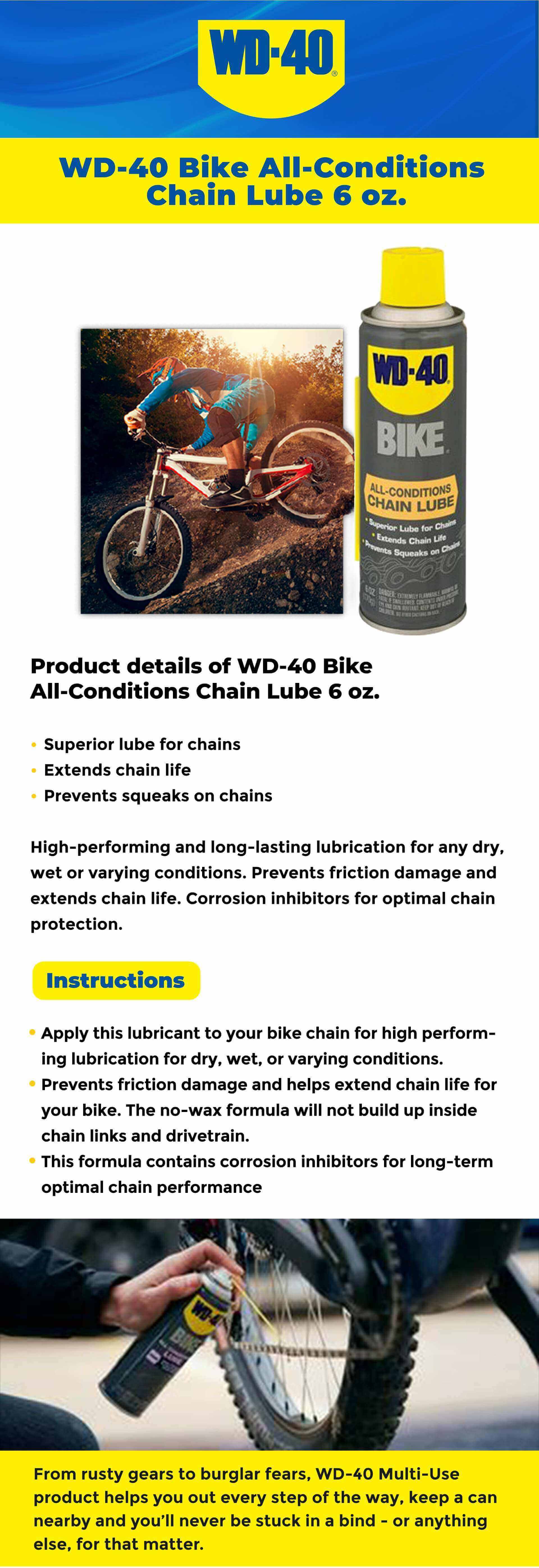 wd40 on bike chain and gears