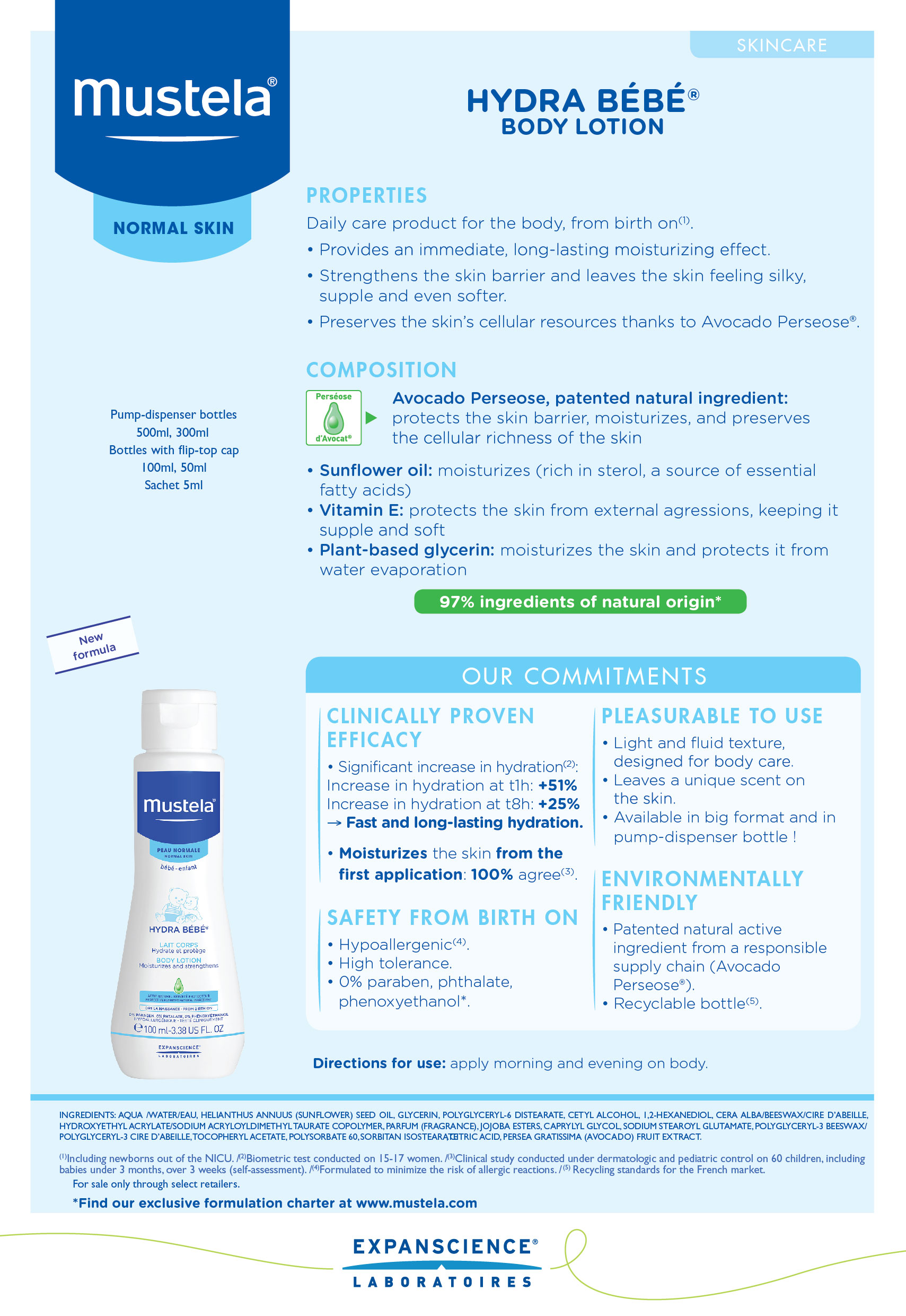 mustela hydra bebe body lotion 100ml