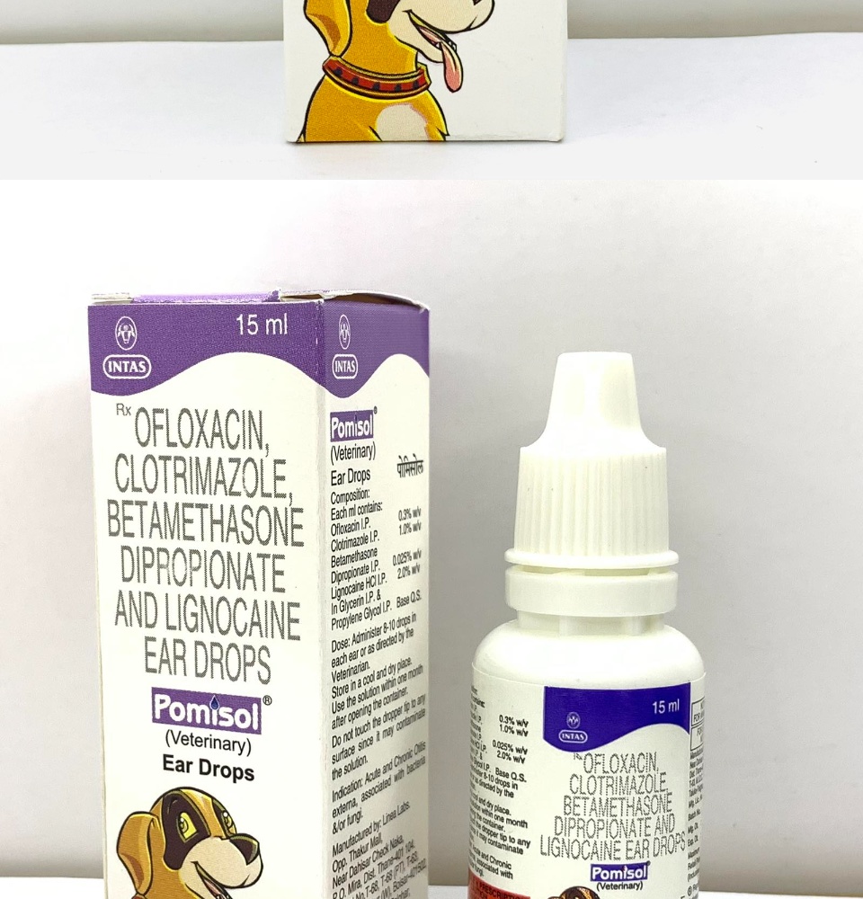 CLR AGRIVET] 1pc POMISOL EAR DROPS 15ML PAMPATAK SA TENGA NG ASO