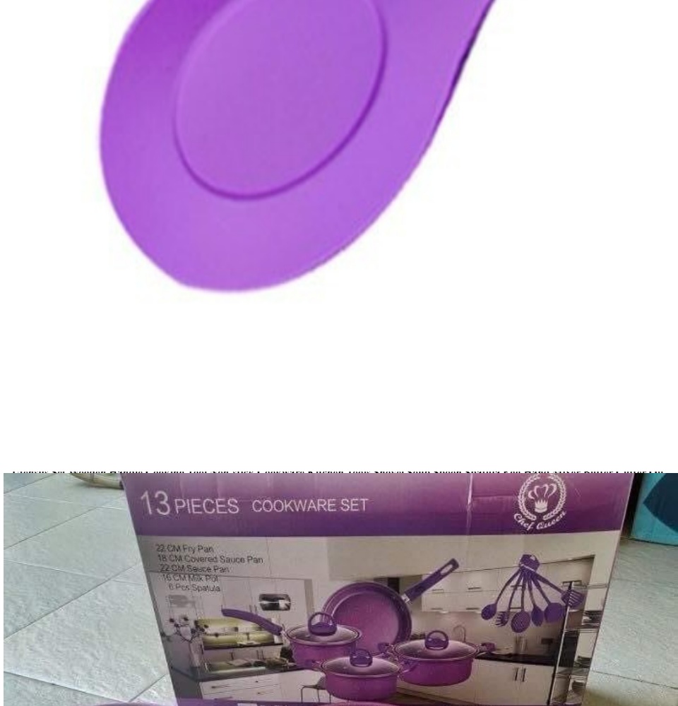 13pcs Colored Cookware Set Purple DM