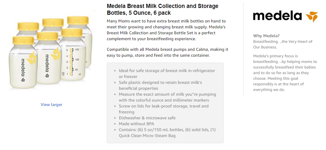 breast milk bottles