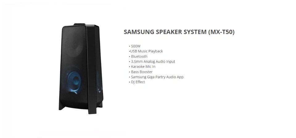 Samsung T50 Speaker Party Speaker Soundbar Samsung 500w SAMSUNG