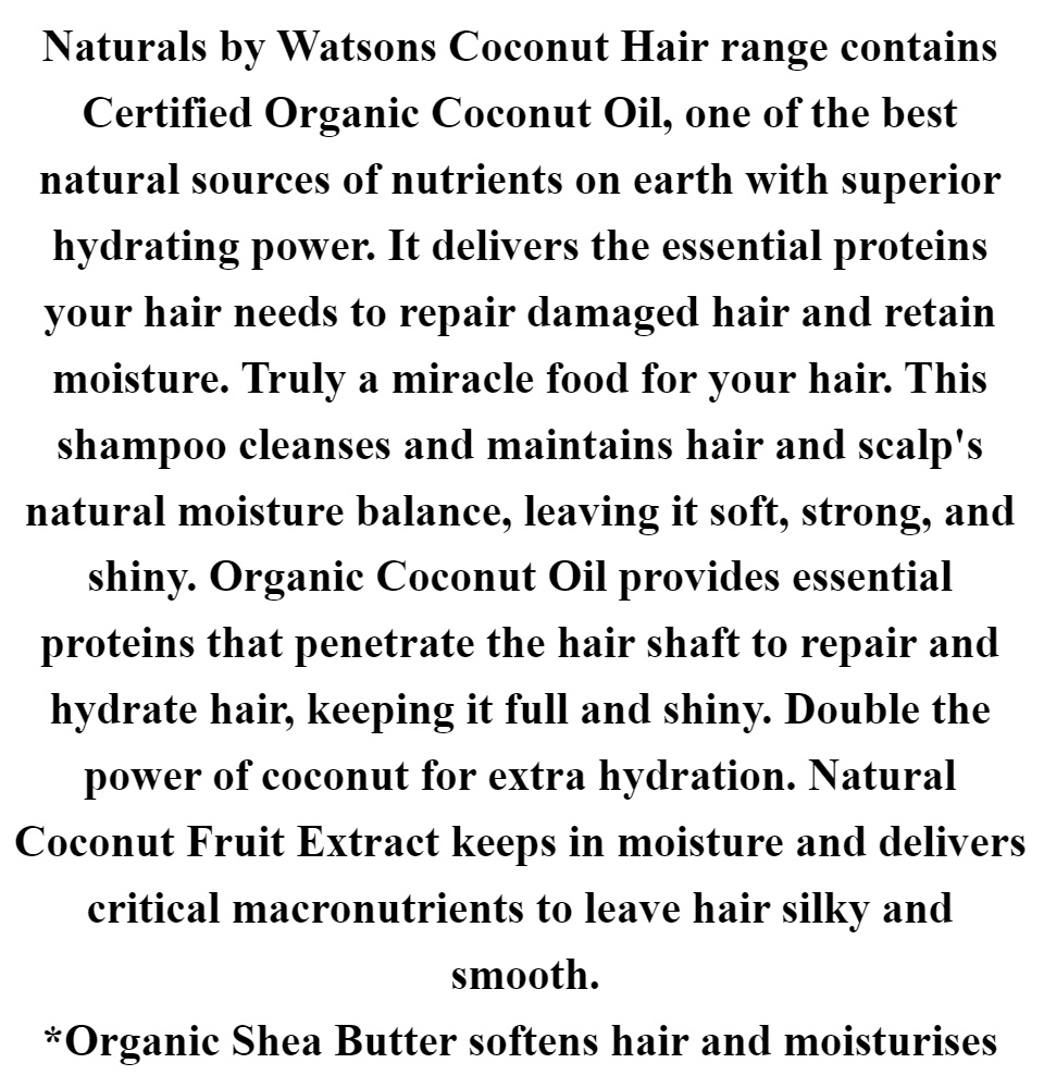 NATURALS WS, Coconut Shampoo 490ml
