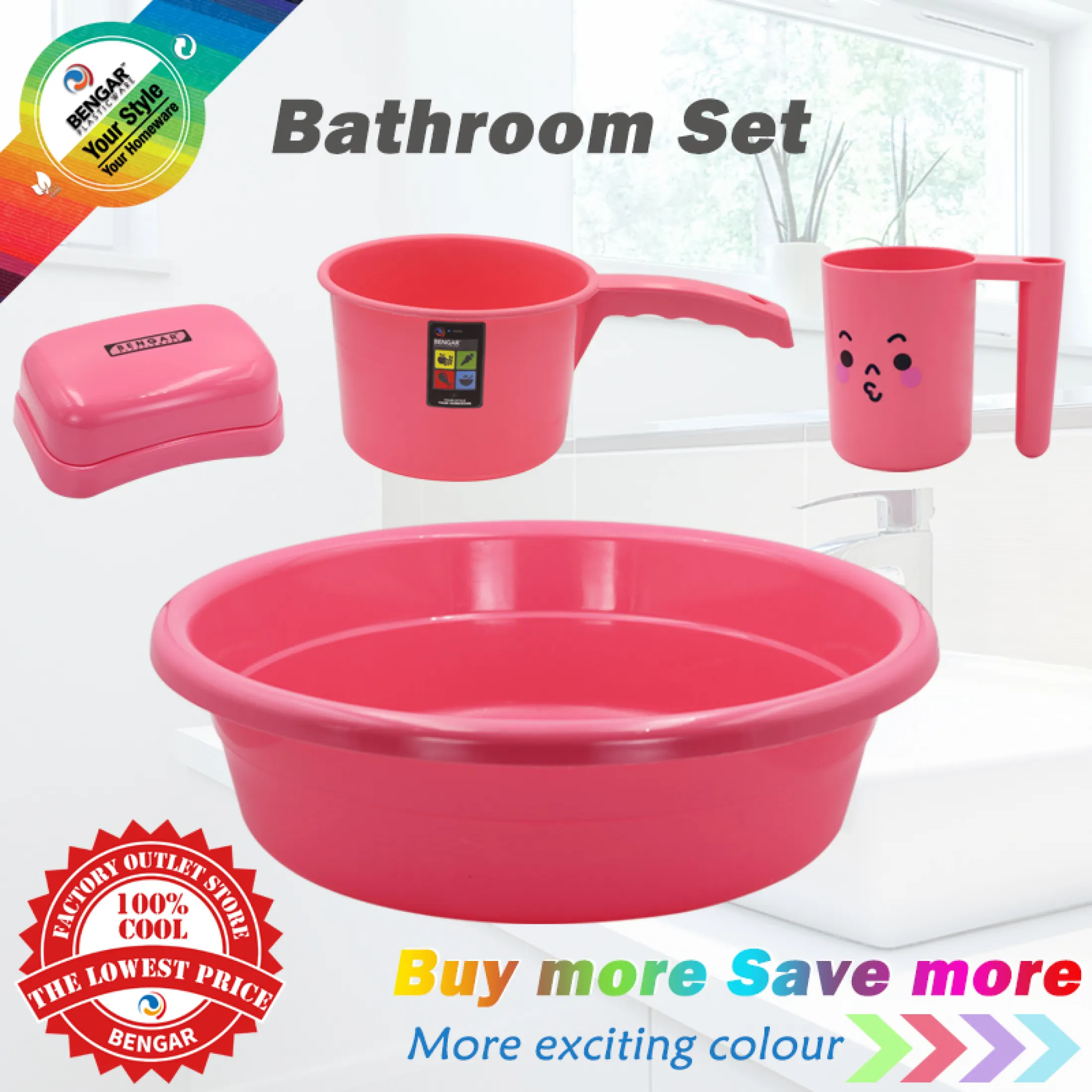 New High Quality Collection Laundry Basin Planggana Set Of Mini Dish Soap With Water Dipper Tabo And Cute Mug With Toothbrush Holder With Emoji Bathroom Use Laundry Use Kitchen