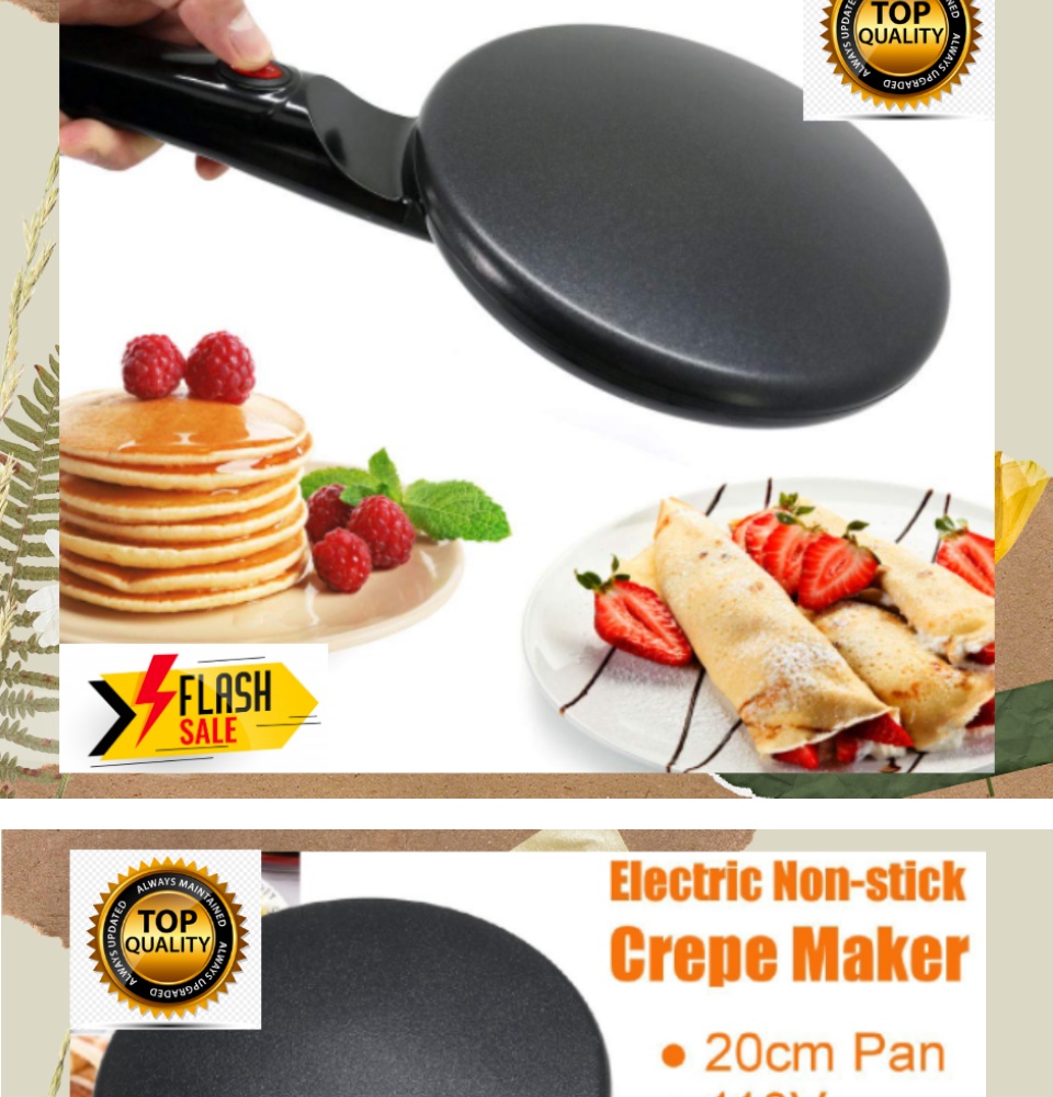 8 Electric Crepe Maker Nonstick Crepe Pan Portable Mini Household Pancake  Machine with Batter Bowl & Egg Whisk for Crepes,Pancakes,Tortillas,Gifts