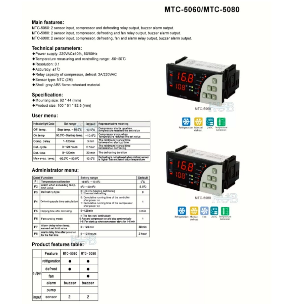 Elitech MTC-5060C Digital Temperature Controller Universal Thermostat –  Elitech Technology, Inc.