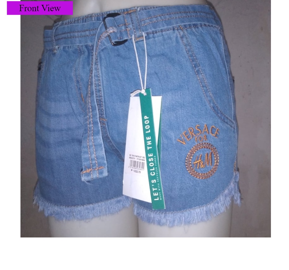 cotton denim shorts