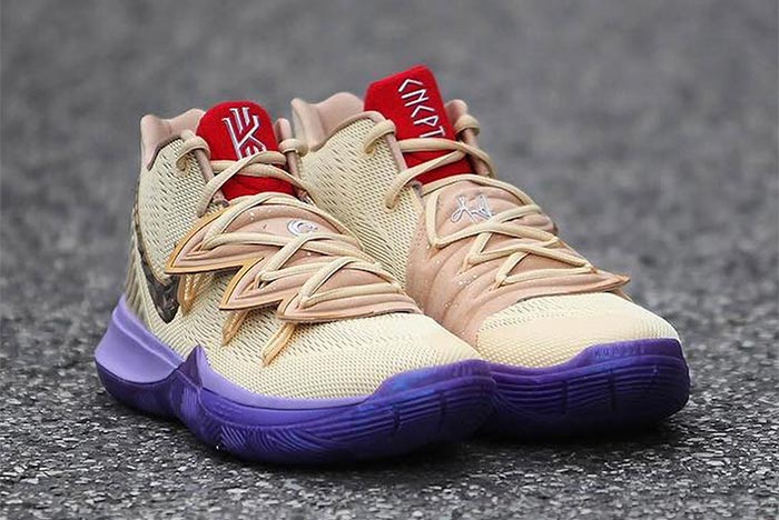 kyrie 5 gold and purple