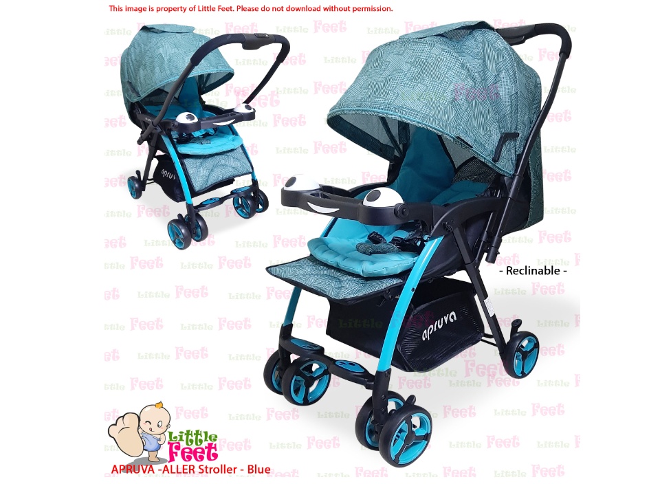 APRUVA ALLER Stroller BLUE Reversible Reclinable with ways