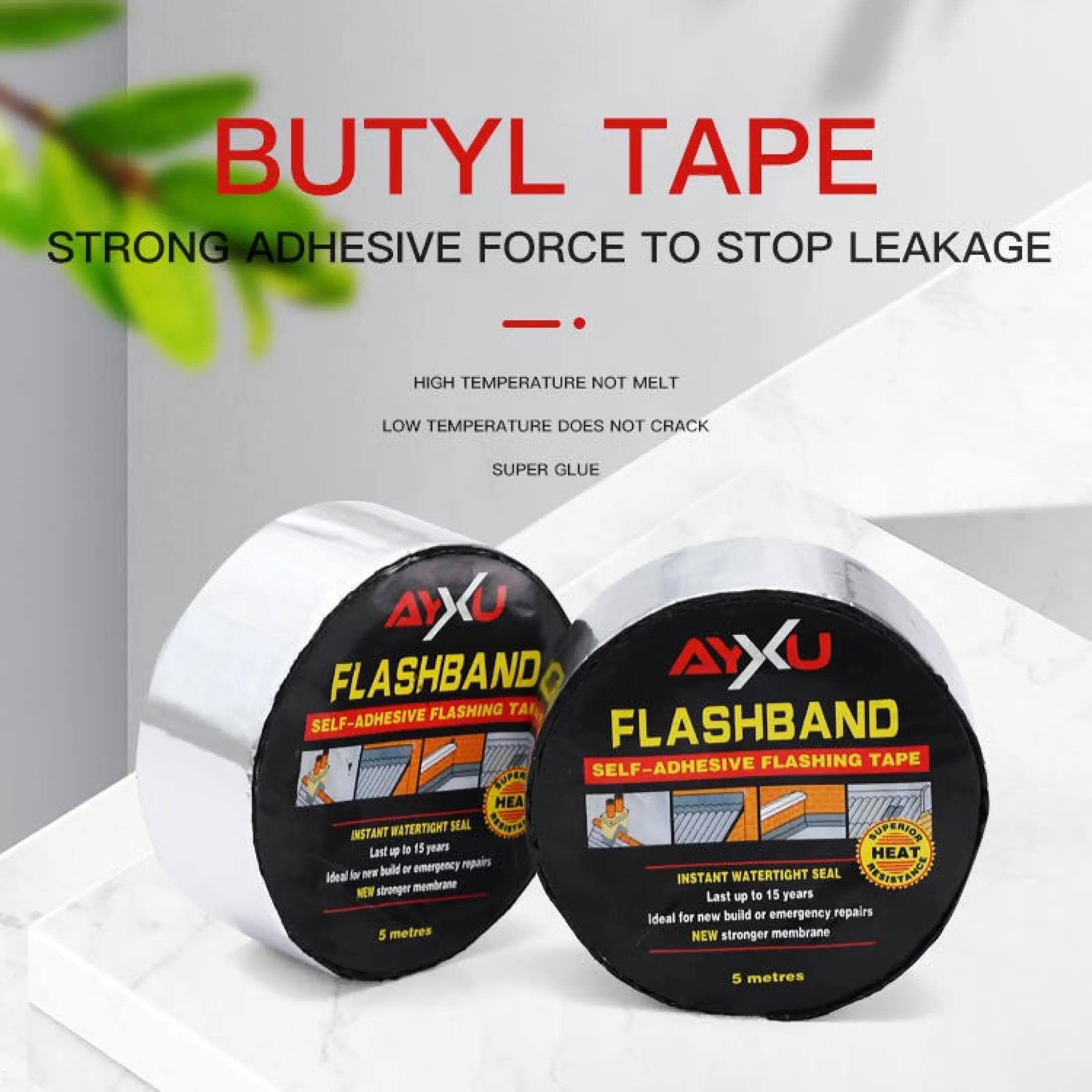 5m Sealant For Instant Watertight Seal For Roofs And Gutters Best For Construction And Repairs Aluminum Foil Butyl Tape Flashband Self Adhesive Tape Waterproof Lazada Ph